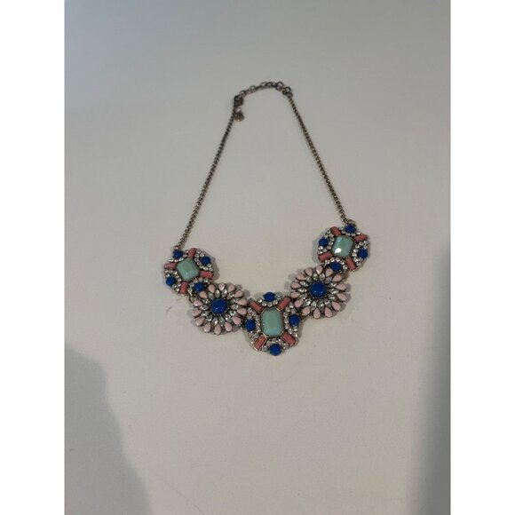 J.Crew Jewelry Necklace With Multicolor Gemstone Accents On Gold-Tone Chain - Picture 5 of 5